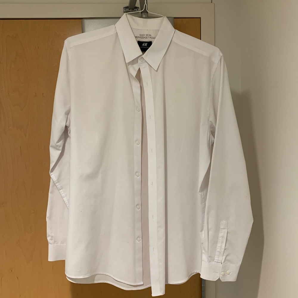Lot of 3 H&M easy iron dress shirts - Large